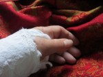 wrist in plaster cast