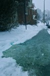 well salted Montreal street outside Montreal General Hospital