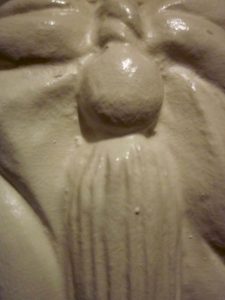 close-up of bannister finial