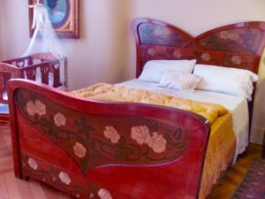 bedroom in apartment in Gaudi's La Pedrera (Casa Milà), Barcelona