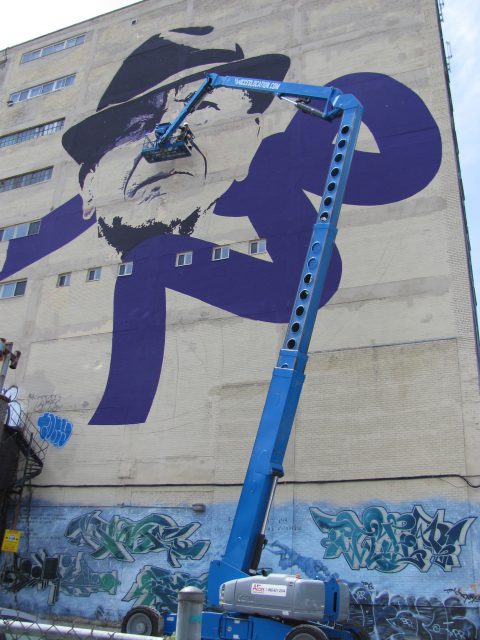 Leonard Cohen by Kevin Ledo (Canada), Montreal Mural Festival 2017